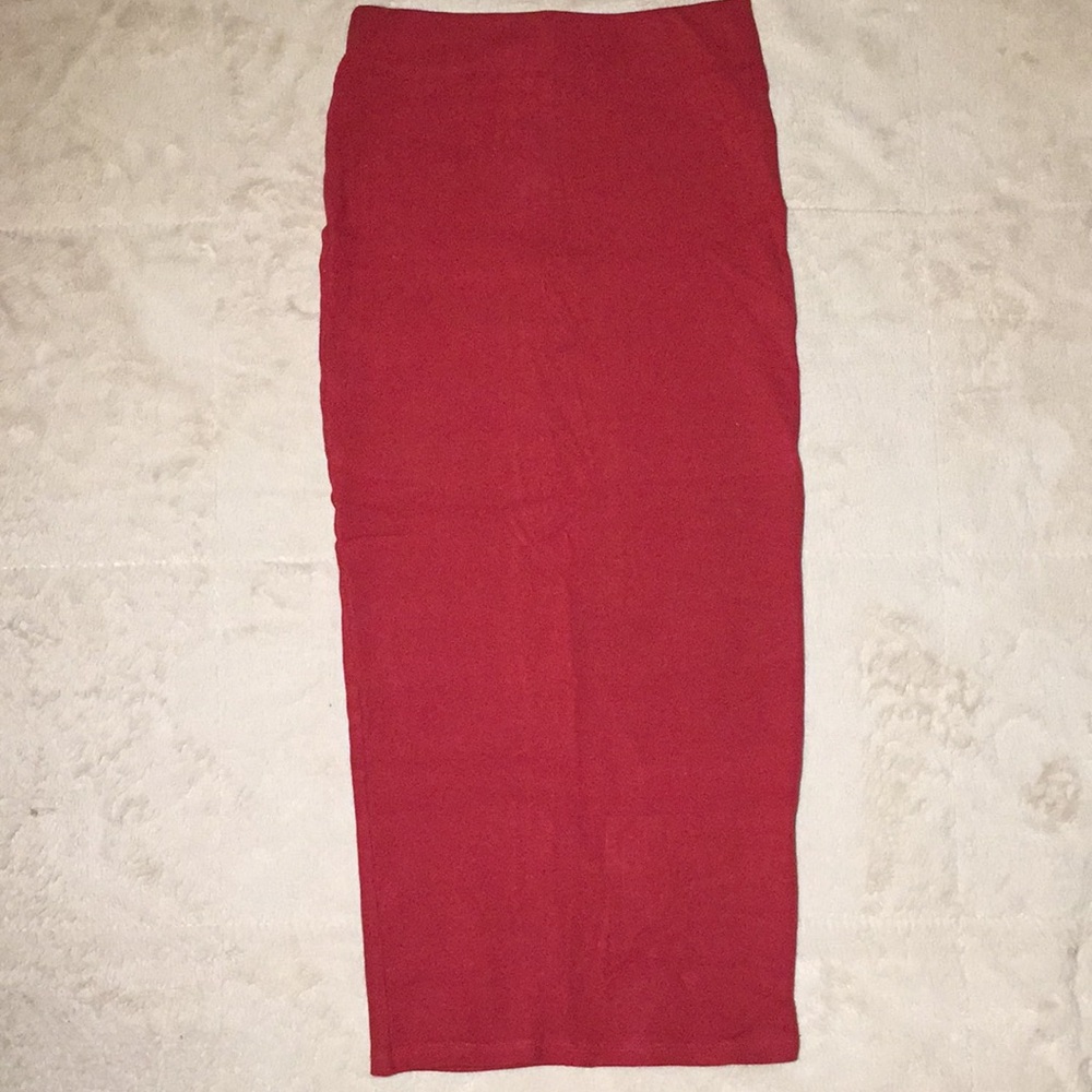 Zara Scarlet red stretch pencil skirt